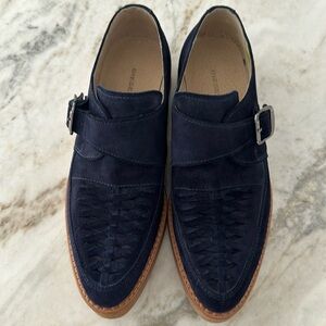 Diesel Oxford suede blue shoe